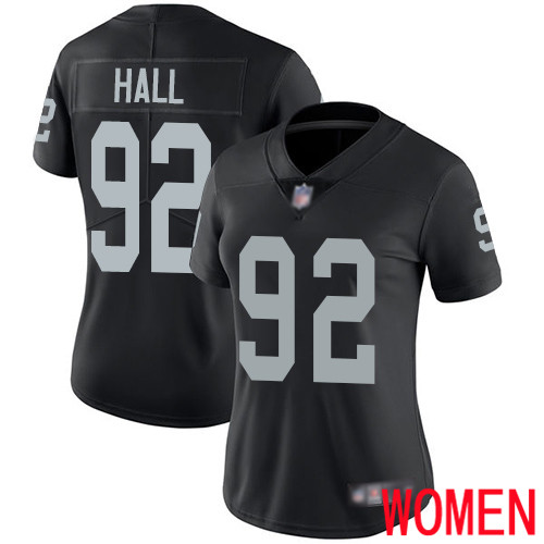Oakland Raiders Limited Black Women P J  Hall Home Jersey NFL Football #92 Vapor Untouchable Jersey